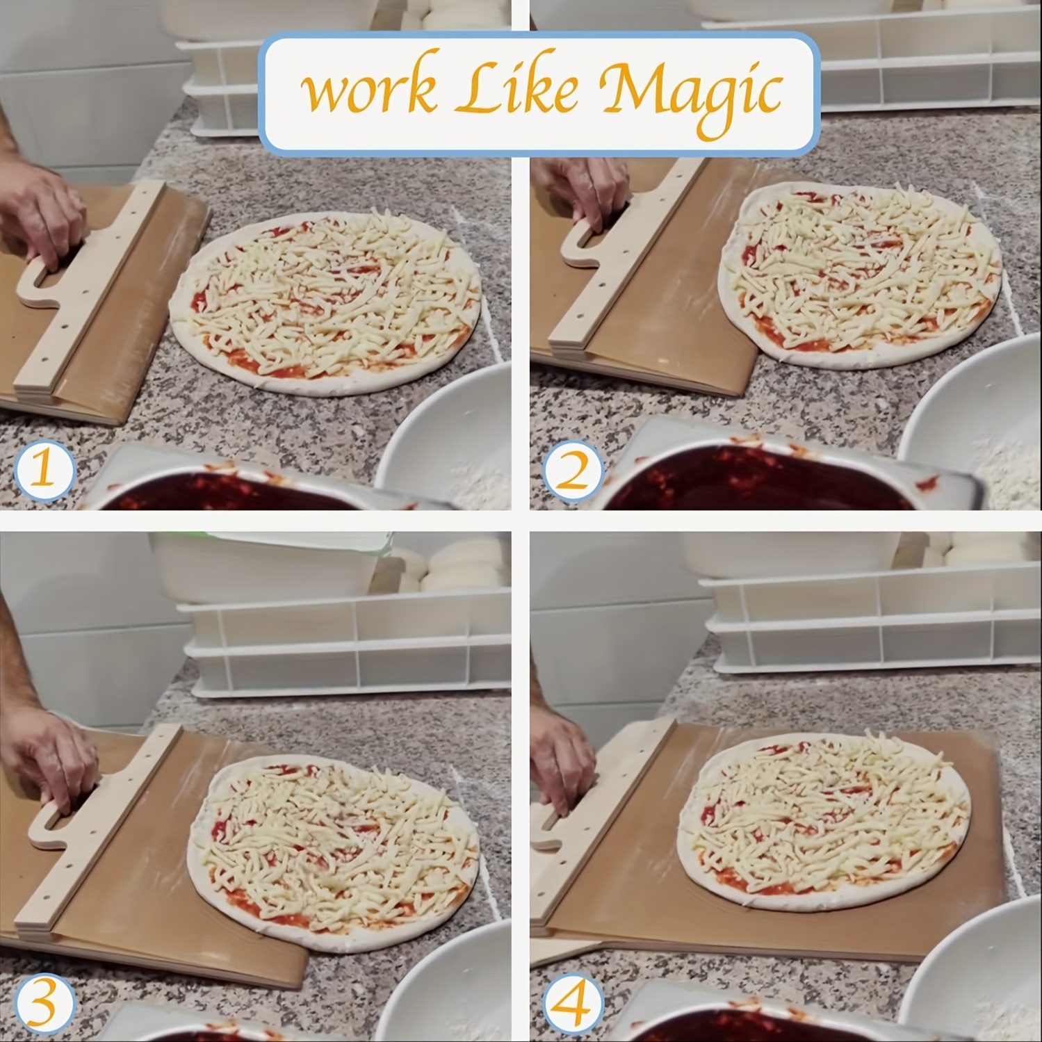 Sliding Pizza Peel-Pizza Peel Shovel With Handle, Dishwasher Safe