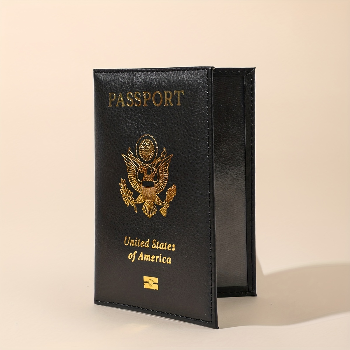 Leatherette Passport Cover - Gray