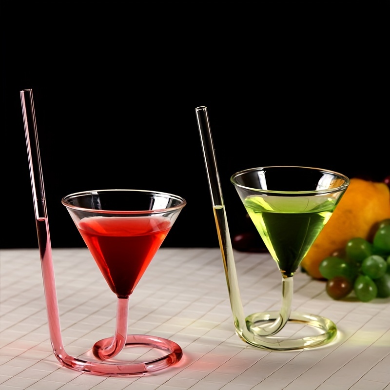 Creative Ice Cream Cup Gradient Color Martini Glass Stemmed Cocktail Glass  Glassware Home Bar Drinkware - Temu