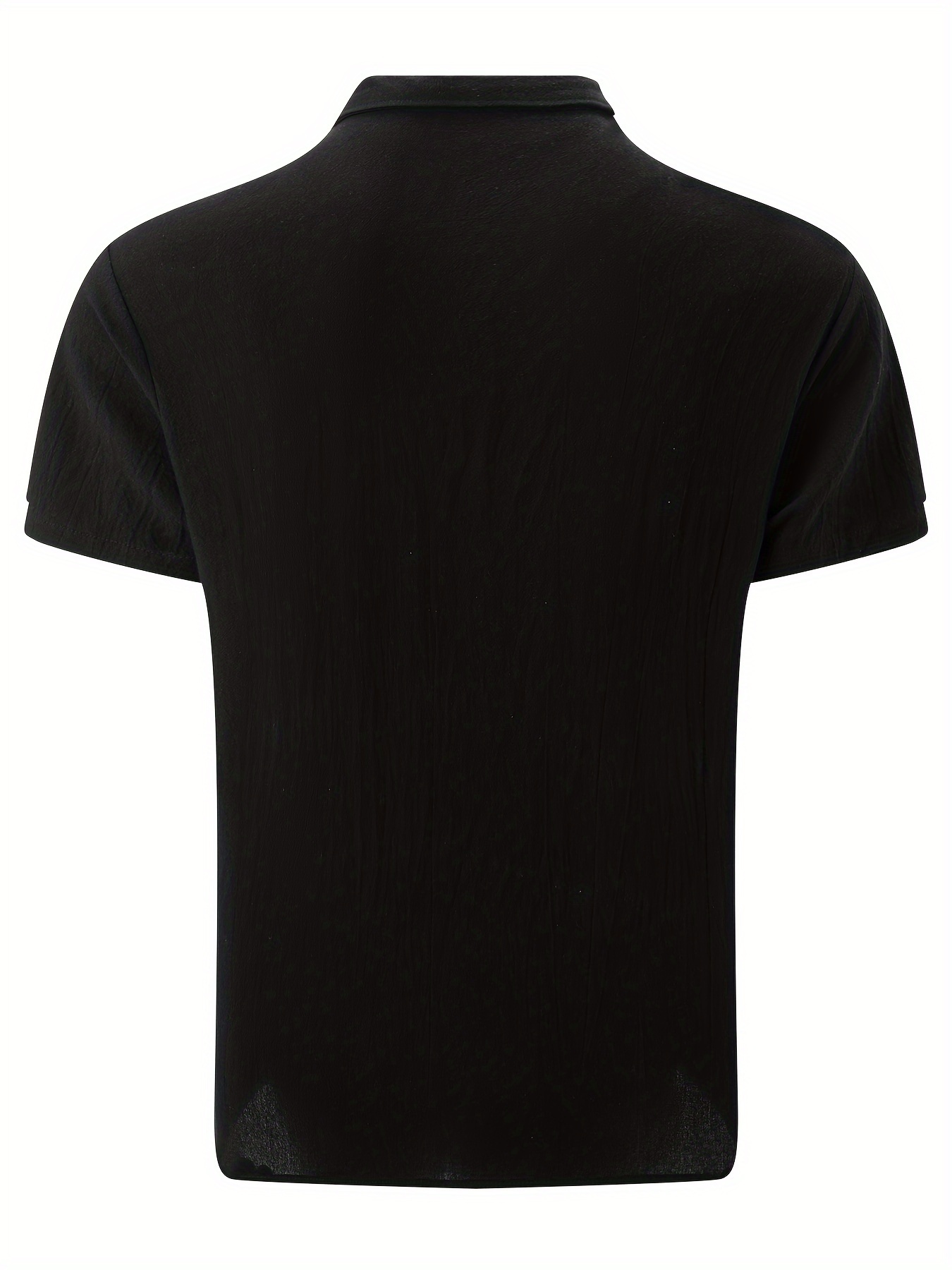 XMMSWDLA Men's Cotton Linen Short Sleeve Shirts Lightweight Casual Button  Down Shirts Summer Beach Spread Collar Tops Black Mens Shirts Casual 
