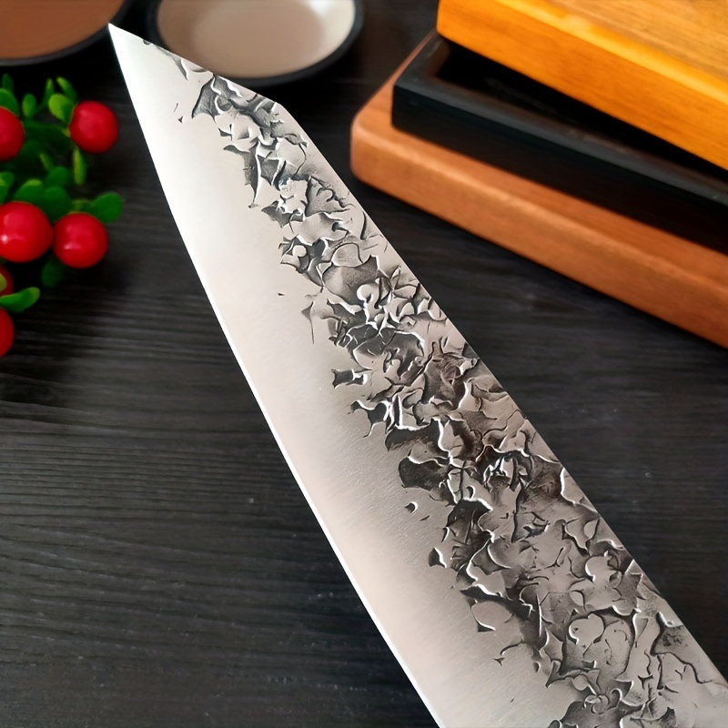 Cheap Forging Carbon Steel Chef Knife Kitchen Sushi Knives Sharp Japanese  Nakiri Knife Cleaver Slicing Utility Knife Cutter