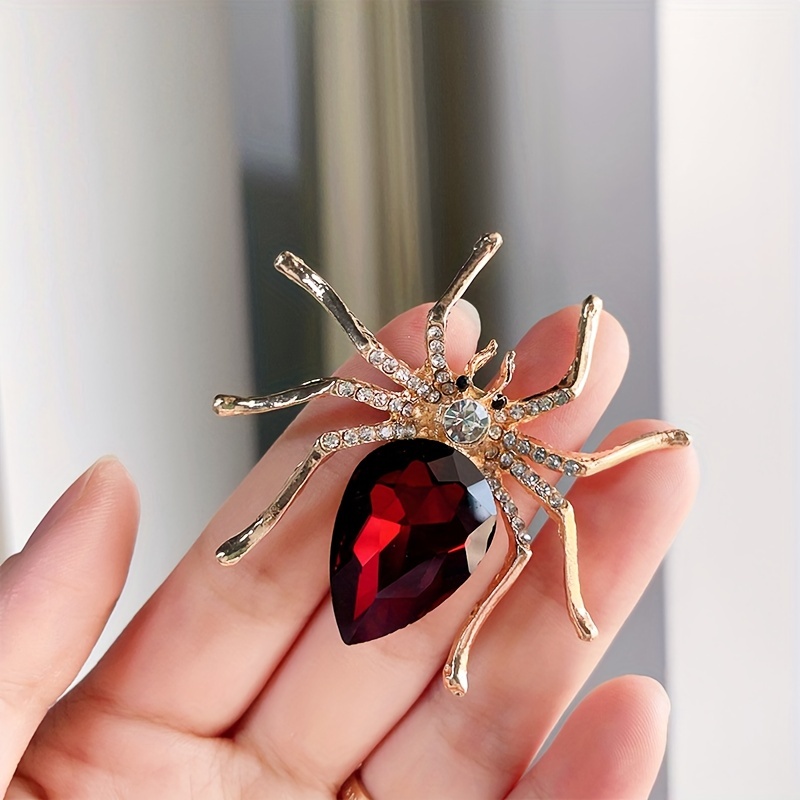 Diamond Spider Brooch