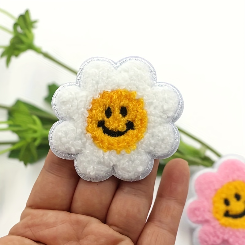 Cute Small Flower Patches Iron On Applique Bags Decals Dress Clothes  Patches Decorative Embroidery Stickers Iron On Patches Sewing Patch  Applique 3 