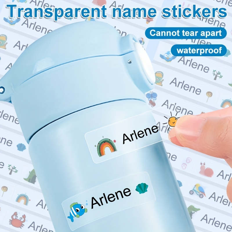 

50/100/150pcs Name Stickers Custom Waterproof Kawaii Stickers Student Personalized Name Labels School Stationery Water Bottle