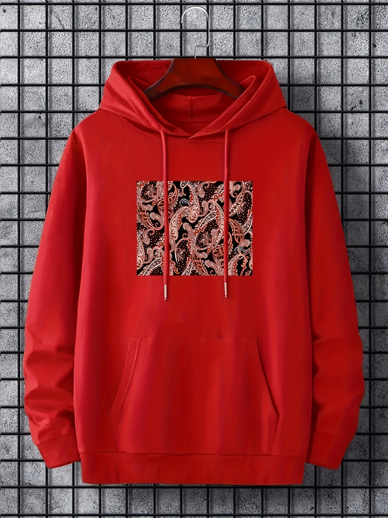 Red 2025 paisley hoodie