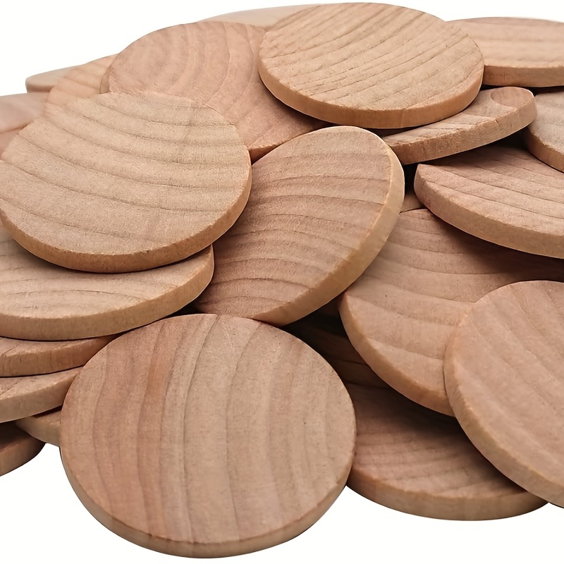 1.5 Inch Natural Wood Slices Unfinished round Wood Coins for DIY