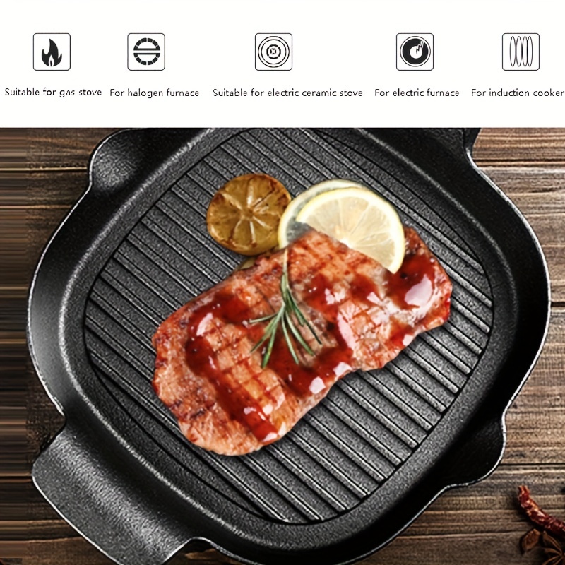 1pc Non-electric Folding Handle Steak Frying Pan, Suitable For