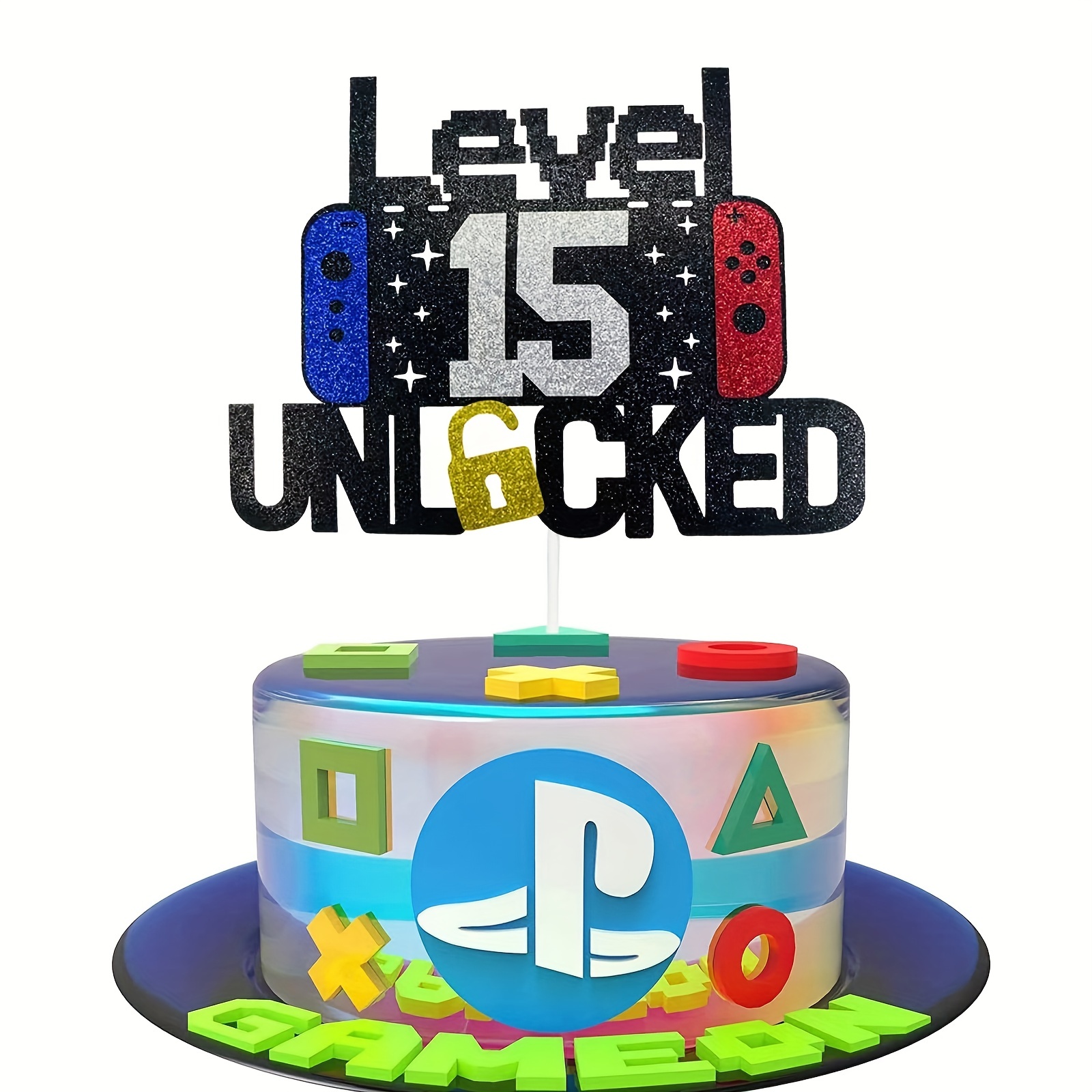 Playstation PS5 Round Cake Topper Edible - Itty Bitty Cake Toppers
