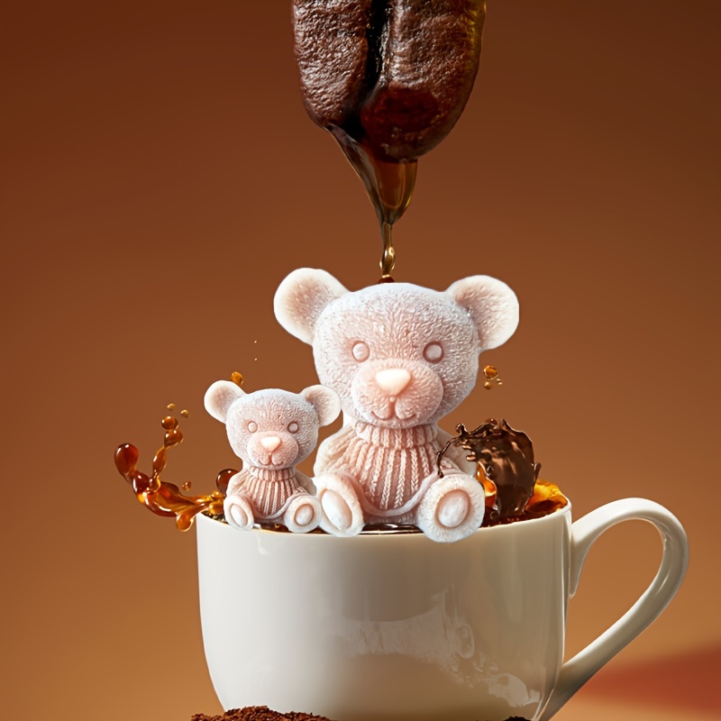 3d Teddy Bear Silicone Ice Cube Mold Coffee Milk Tea Candy - Temu