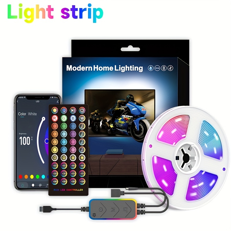 Juego Tiras Luces Led Usb 5 V Rgb 5050 Luz Cambia Color - Temu Mexico