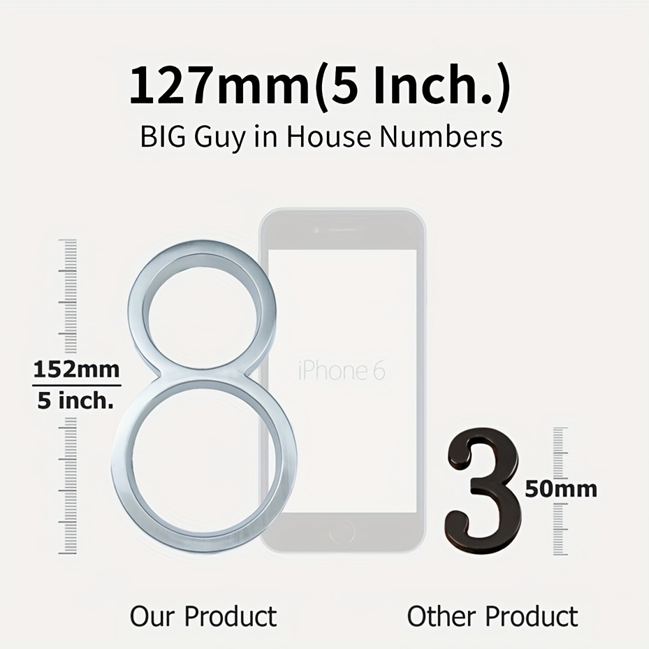 Número Casa Flotante 1 Pieza 125mm Número Casa Aleación Zinc - Temu