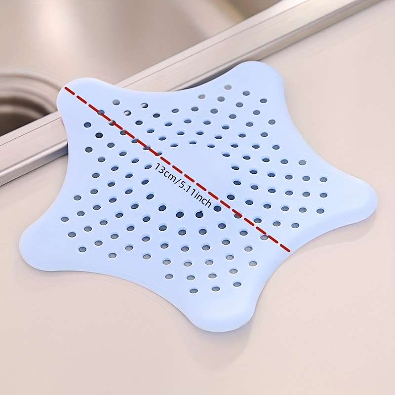 1pc Random Color Star Shape Drain Hair Catcher For Kitchen Sink