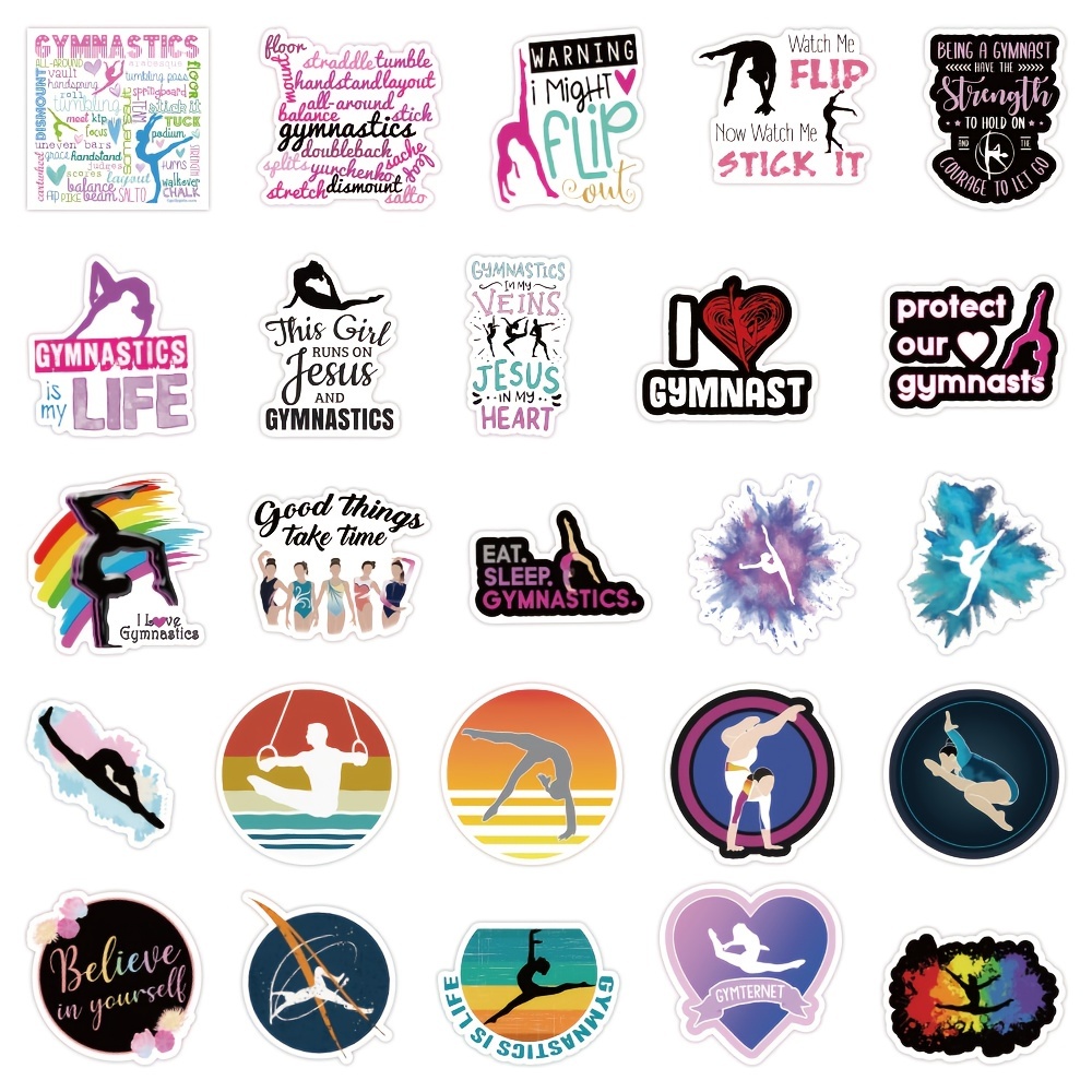 Gymnastics hydro flask store stickers