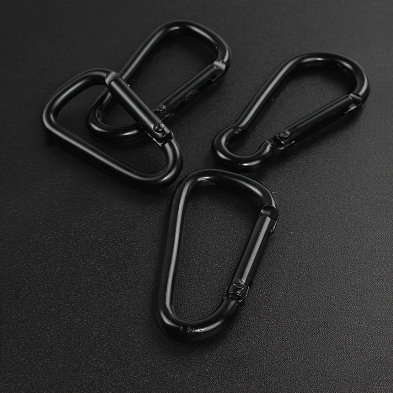 MECCANIXITY Spring Hooks Snap Clip Hooks 41x13x3.3mm Iron for Hanging  Lantern Keychain DIY, Black Pack of 30