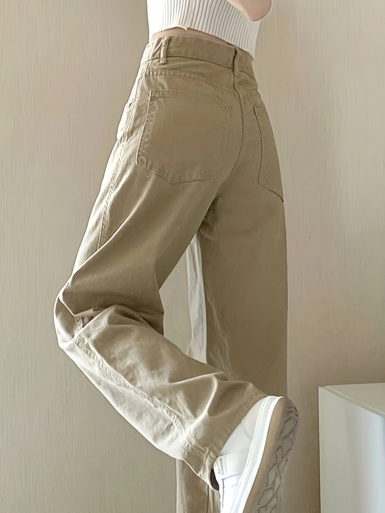 PANTALON CARGO CIERRE BEIGE