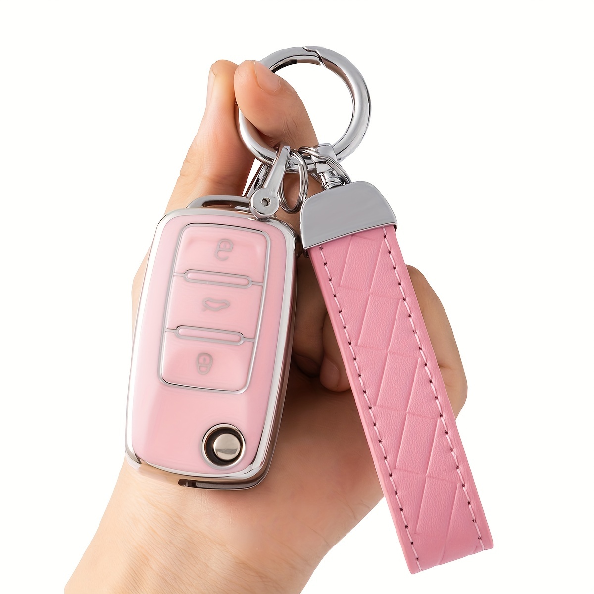 3pcs/set Tpu Soft Case Key Cover + Keychain (including Screwdriver)  Compatible With Peugeot Folding 3-button Car Key