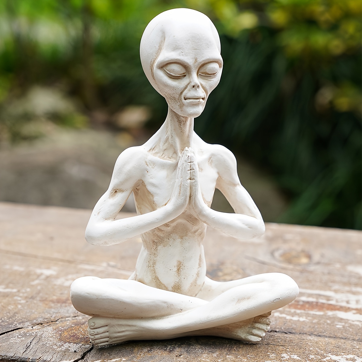 Meditative Alien Resin Ornament Meditating Alien Garden - Temu