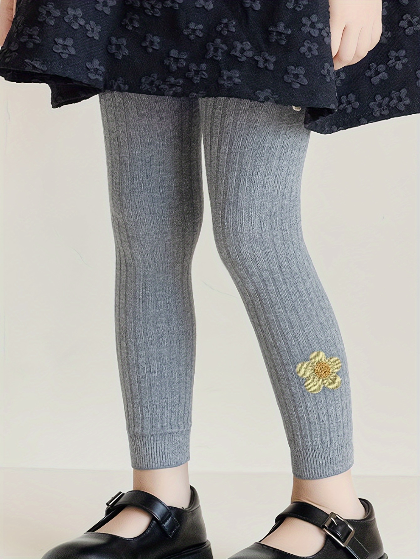 Children's Crop Pants Baby Cotton Leggings Small Flowers - Temu