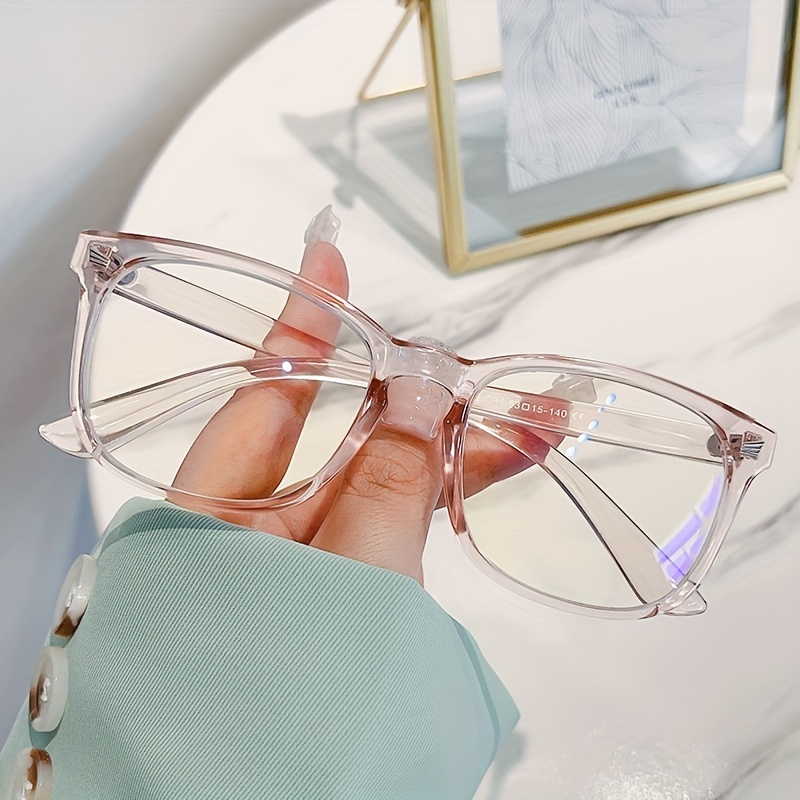 Minimalist Clear Lens Fashion Glasses For Women Men Square Frame Metal  Decor Glasses Anti Blue Light Reading Glasses - Temu Philippines