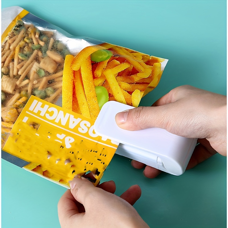 1Pc Vacuum Food Sealer Plastic Bag Heat Sealing Snacks Sealer Machine Poly  Tubing Plastic Bag Kit Tool