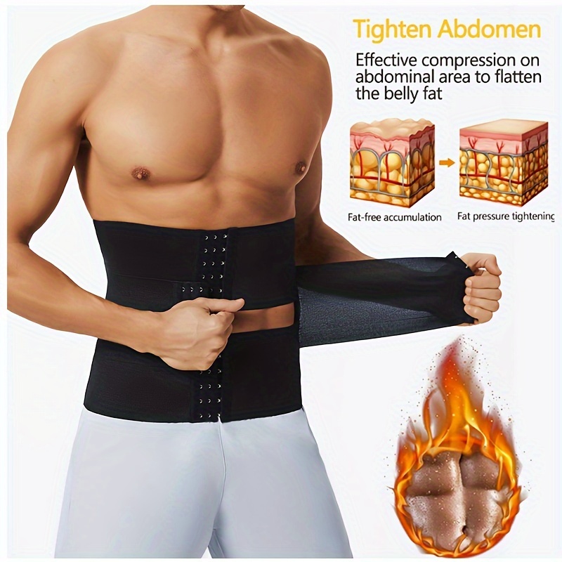 Men's Slimming Waist Trainer Hook-and-eye Body Shaper Corset Tummy Control  Belly Fat Burner Fitness Shapewear