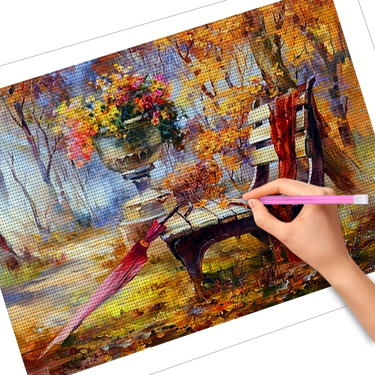 5D DIY Golden Autumn Forest Diamond Painting Kit - Full Drill