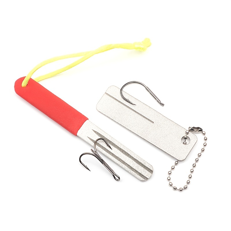 Fishing Hook Sharpener - 2PCS Diamond Hook File for Fishing, Double Sided  Fine and Medium Grit Grinding Tool, Portable Fishing Tools Hone Hook