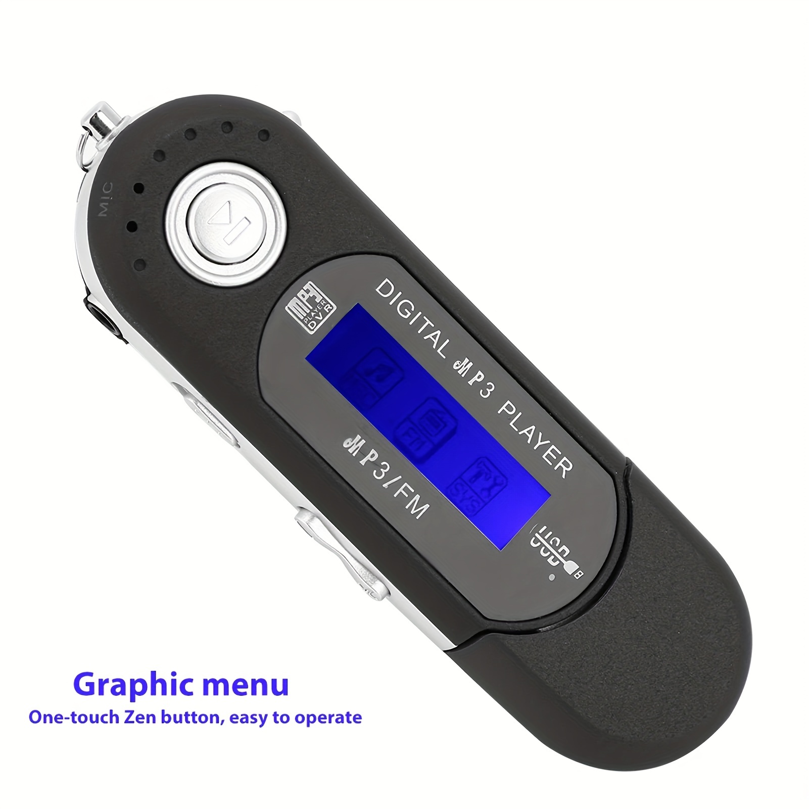 Portable Mp3 Player USB Digital MP3 Music Player LCD Screen Support 32GB TF  Card & FM Radio