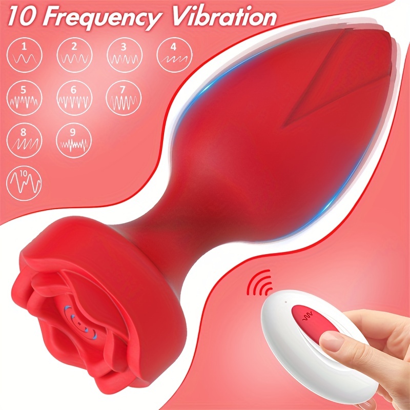 Anal Plug Vibrator Rose Sex Toys Remote Control Prostate - Temu