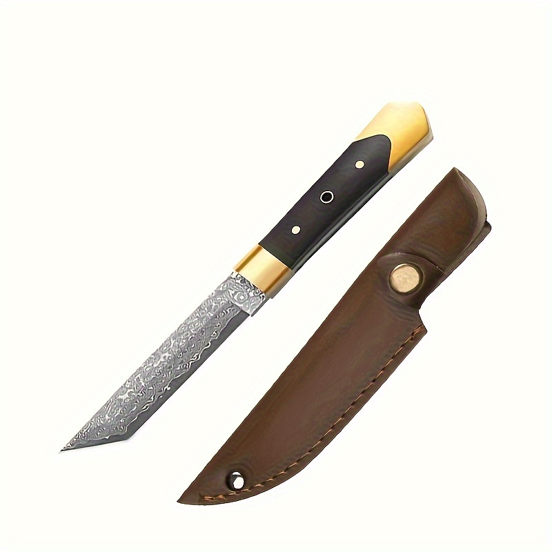  GOLDEN KNIVES Handmade 9 Inch Fixed Blade Damascus