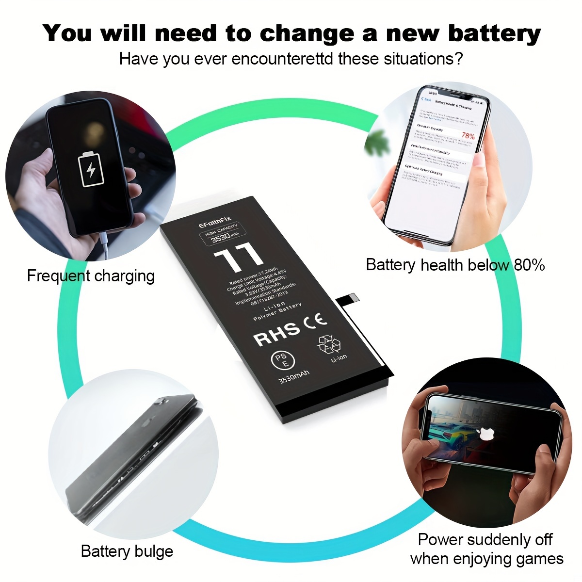Adhésif Batterie pour iPhone SE 2020