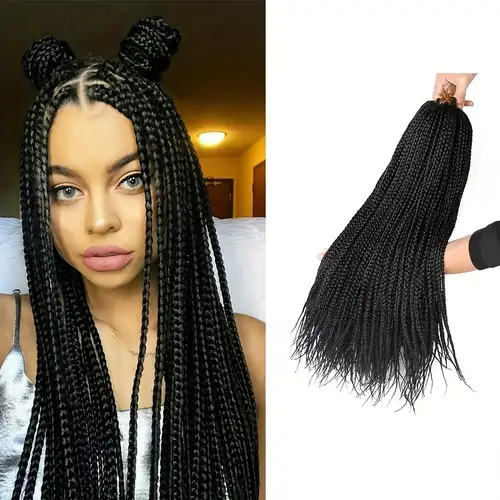 Goddess Box Braids Crochet Hair Black Ombre Brown Boho - Temu