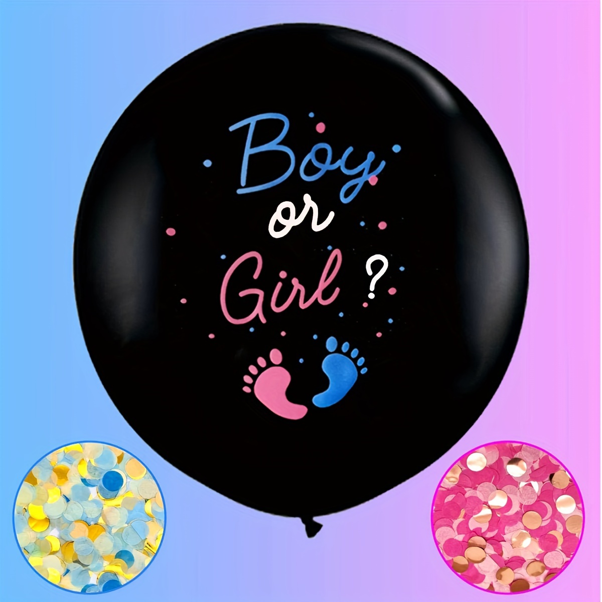 Gender Reveal Decoration - Boy Or Girl Gender Reveal Balloons - Blue Pink  Balloon Baby Gender Reveal Decorations For Party