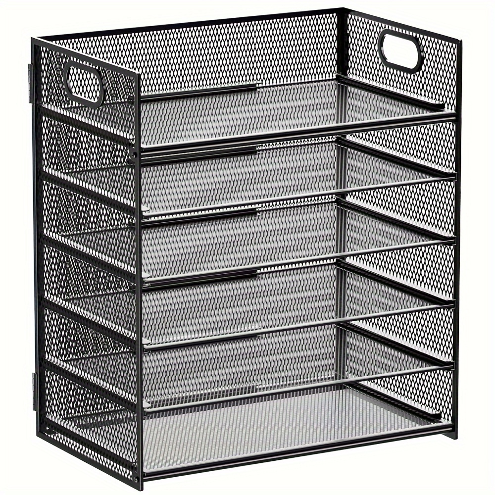 1pc 6 tier Metal Mesh Storage Rack Organizador Bandeja - Temu