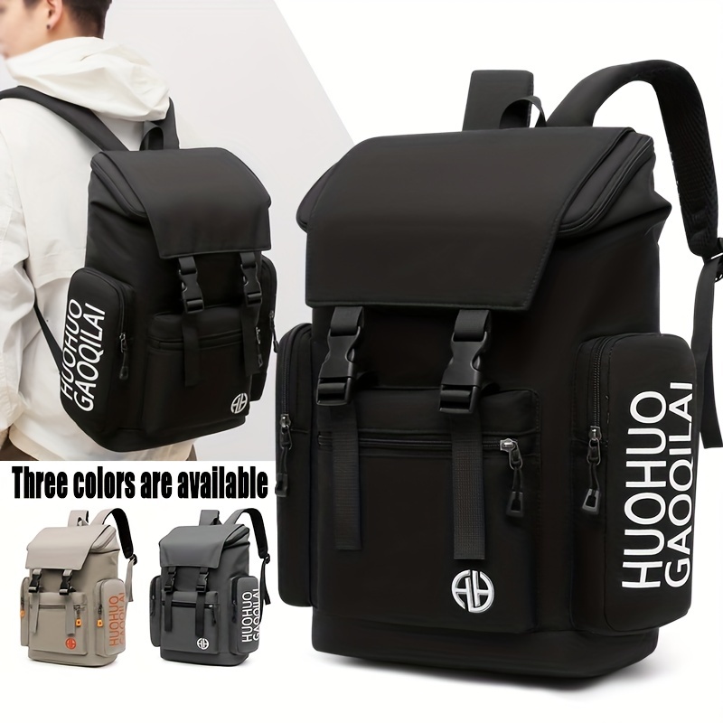 mens large capacity backpack schoolbag casual work commuting travel backpack can hold 15 6 inch computer