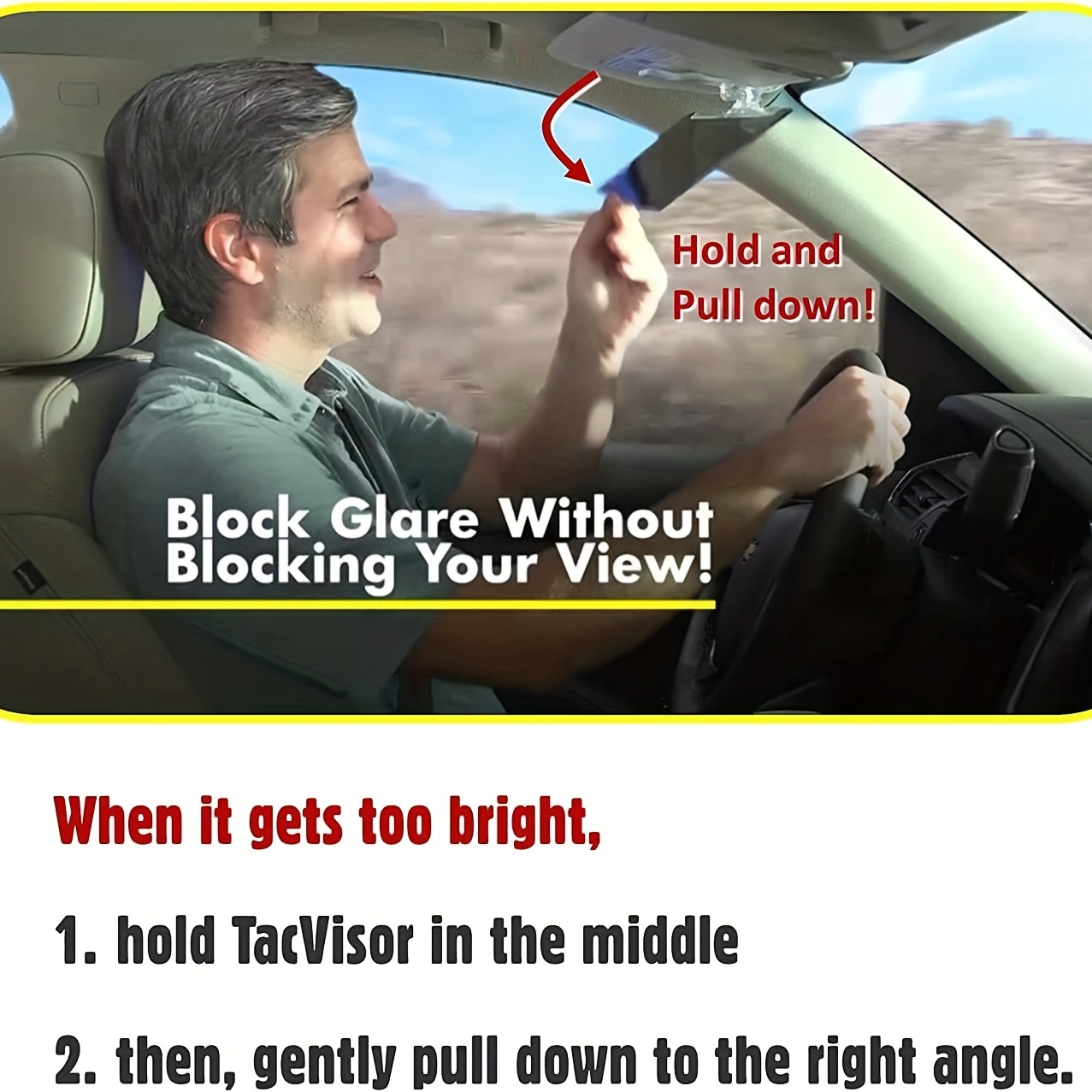 Night Anti Glare Visor 2 In 1 Sun Block Shield For Driving Goggles