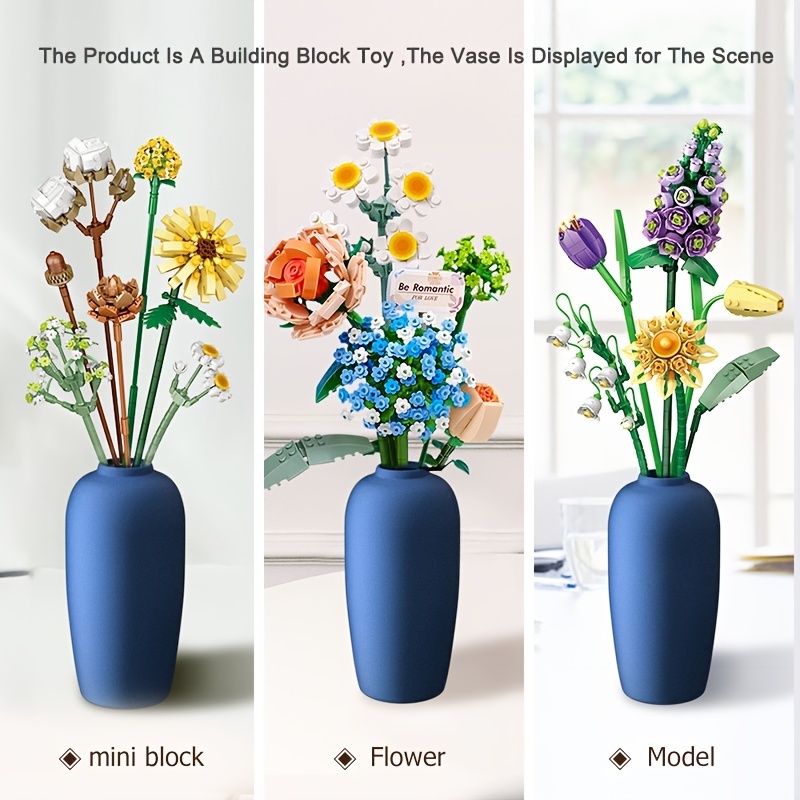 Diy Flower Blocks Puzzle A Fun And Creative Home Decoration - Temu