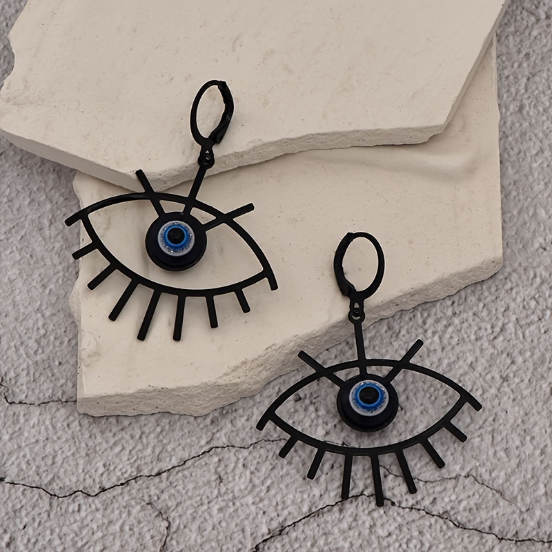 Gothic Eye Drop Earrings, Unique Design