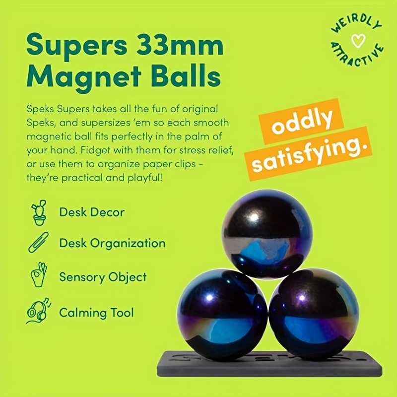Magnetic Bars and Balls Set, Magnet Gadgets for Office Desk or