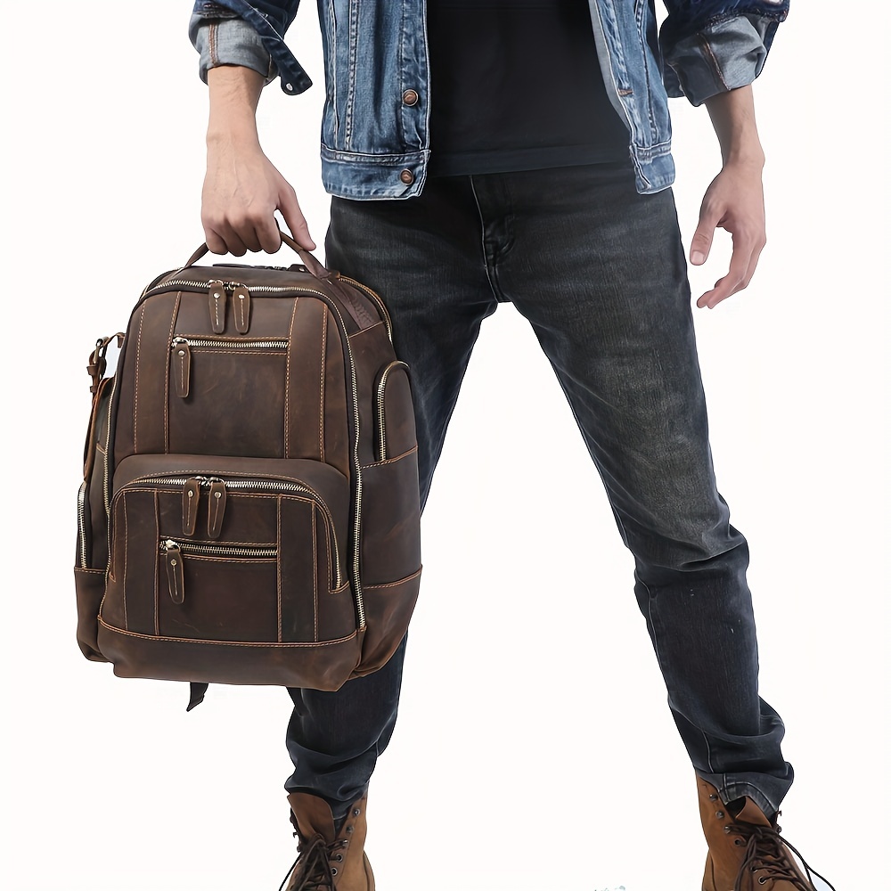Vintage Full Grain Leather Backpack - Classic – The Real Leather
