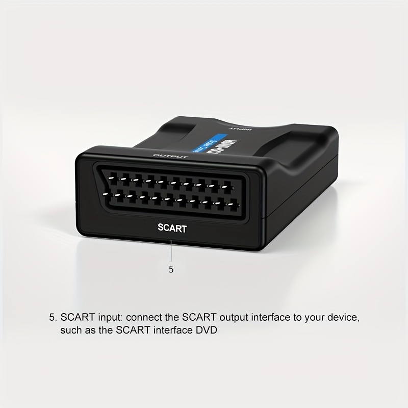 Scart To HDMI Converter Audio Video Adapter for HDTV/DVD/Set-top  Box/PS3/PAL/NTSC