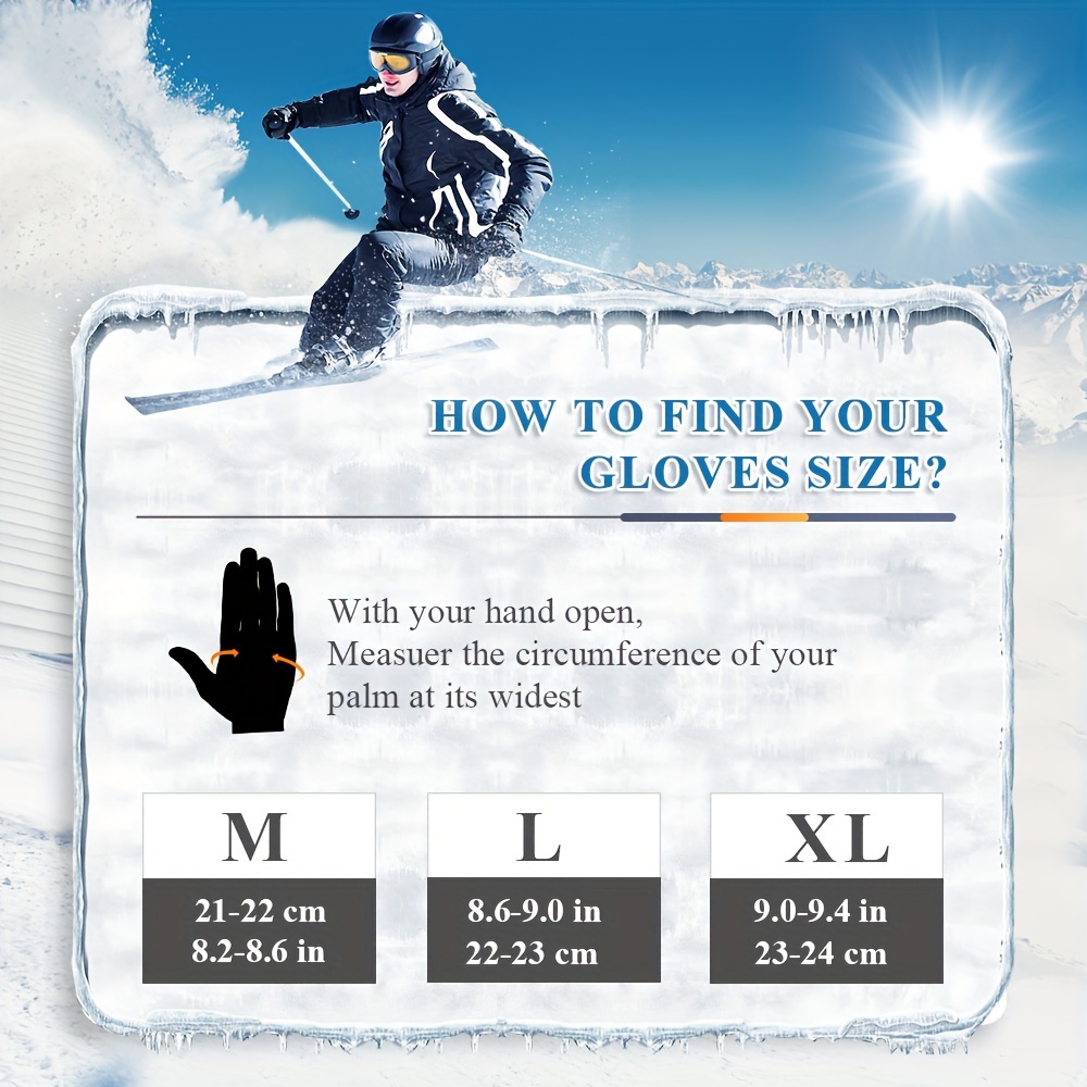 MVPTOO Winter Skiing Full Finger Gloves Touch Screen Outdoor Snowmobile Thermal