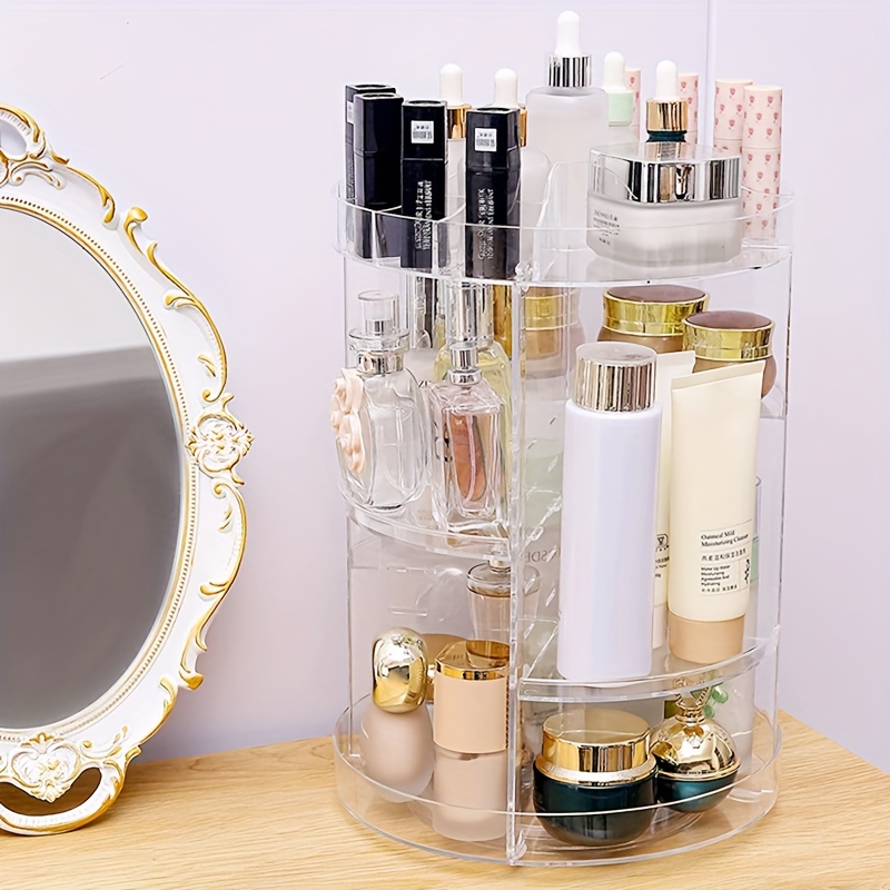 360 Rotating Makeup Organizer For Vanity High - Temu