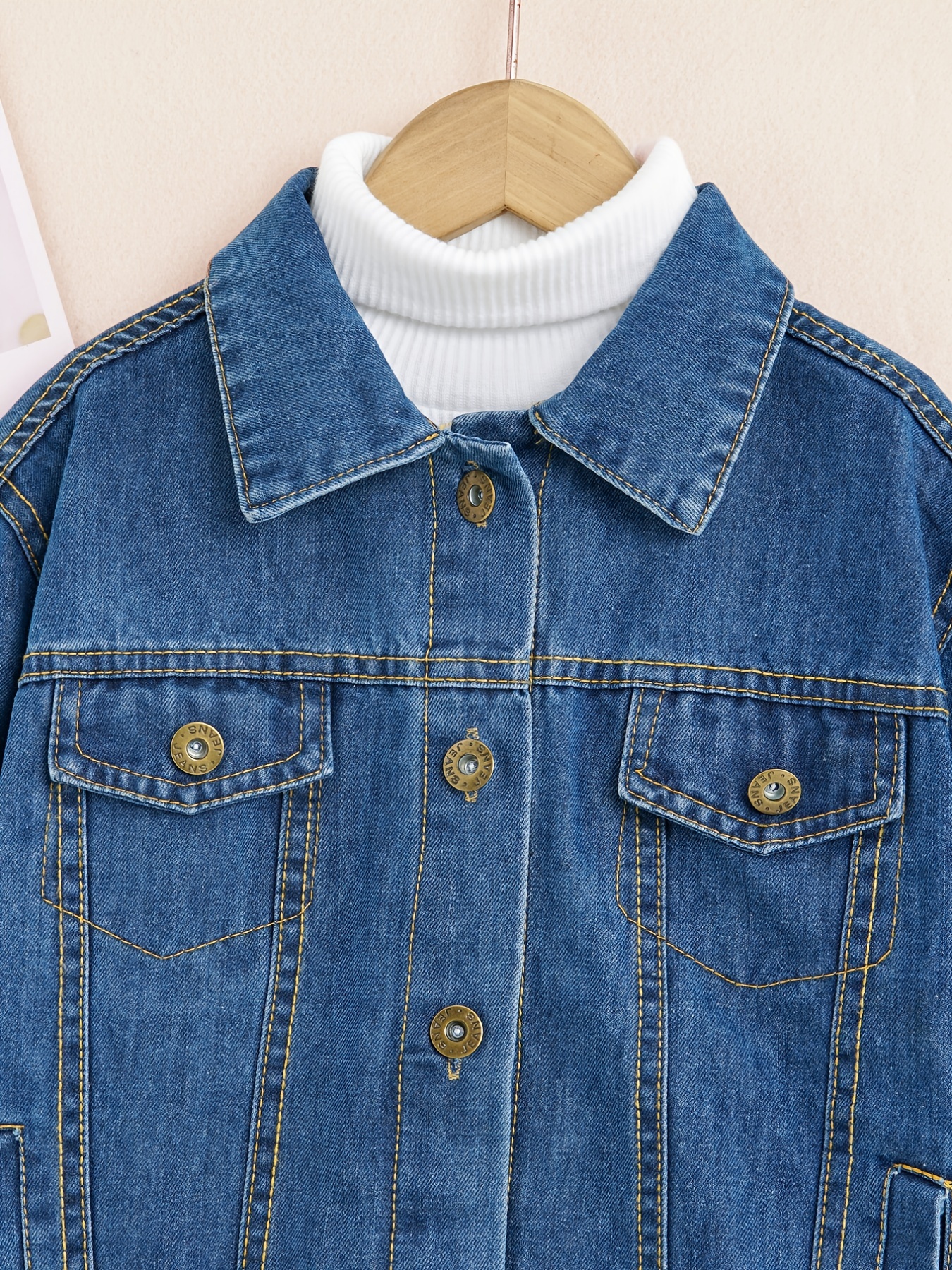 Baby Boys Girls Button Down Denim Jacket