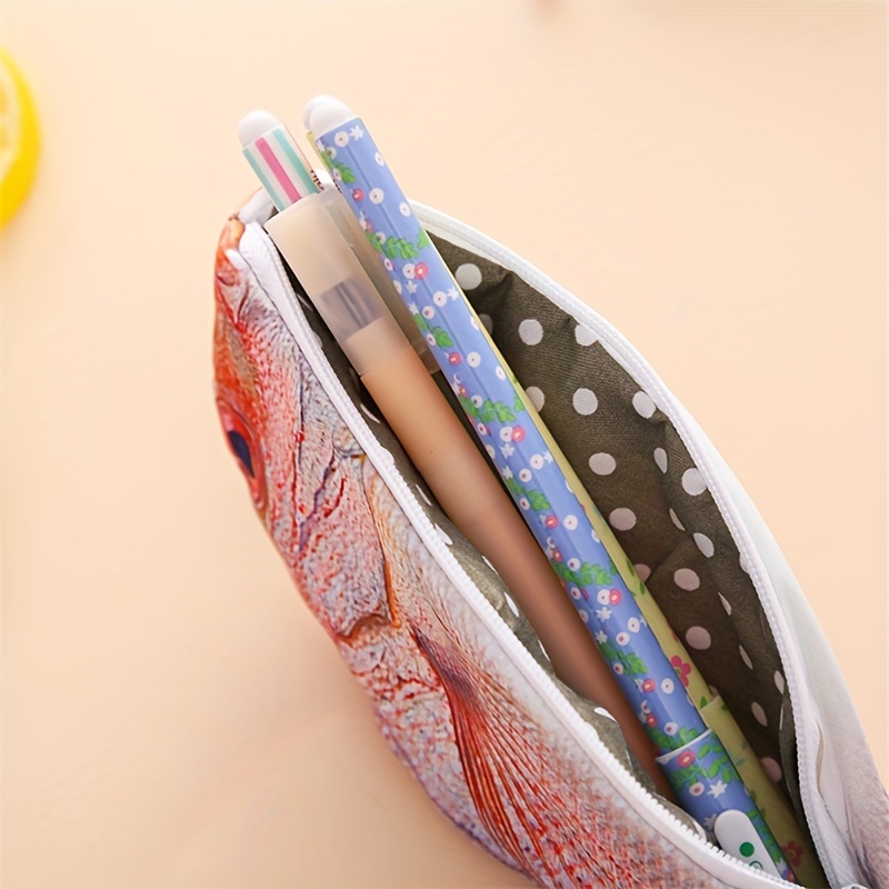 Simulated Crucian Pencil Bag Personality Creative Salt Fish - Temu