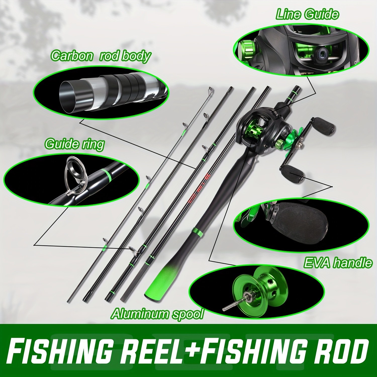 Sougayilang Fishing Rod Fishing Reel Set Including 5 - Temu