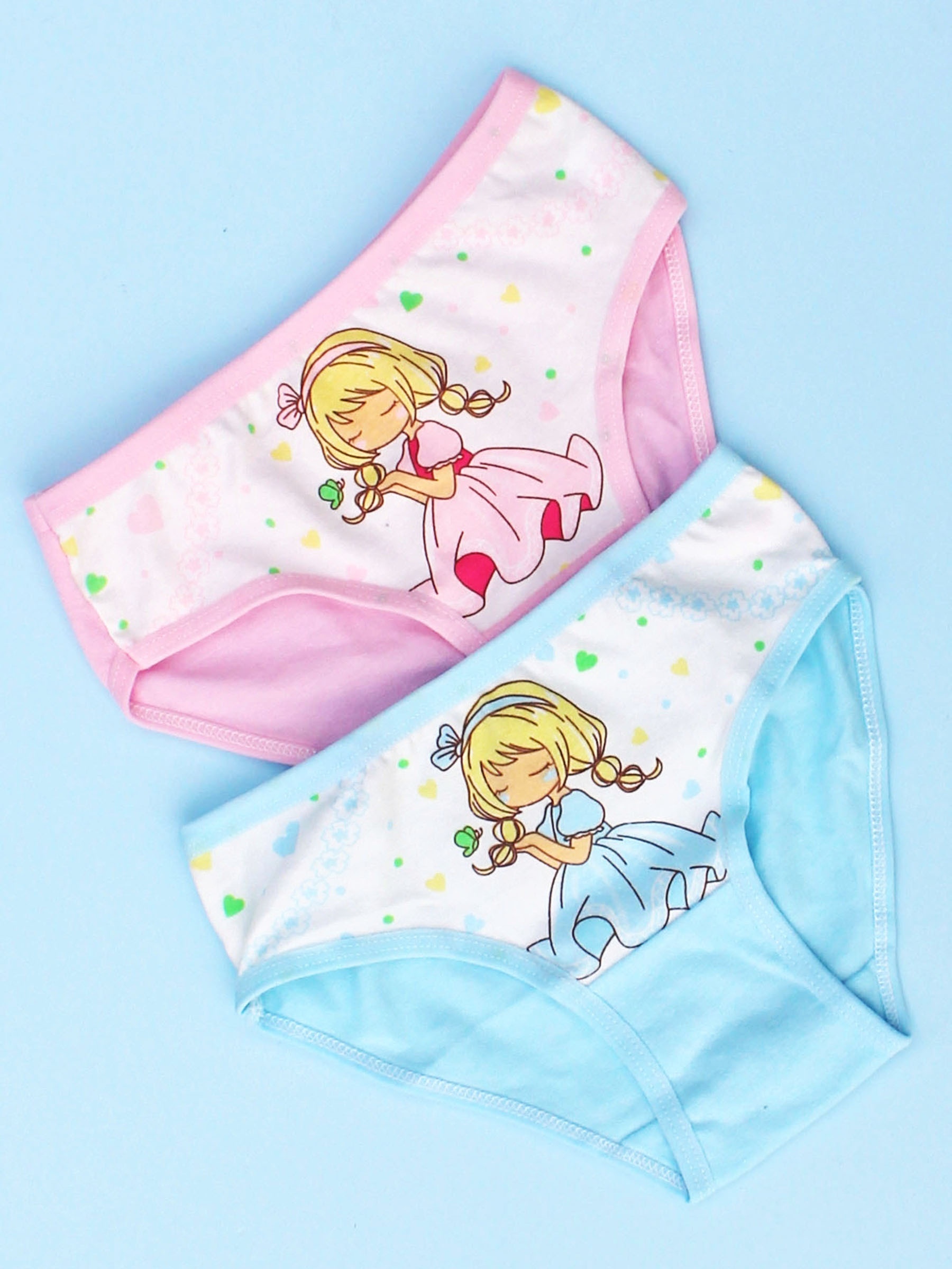 Girls Triangle Panties Cute Princess Print Comfortable - Temu Germany