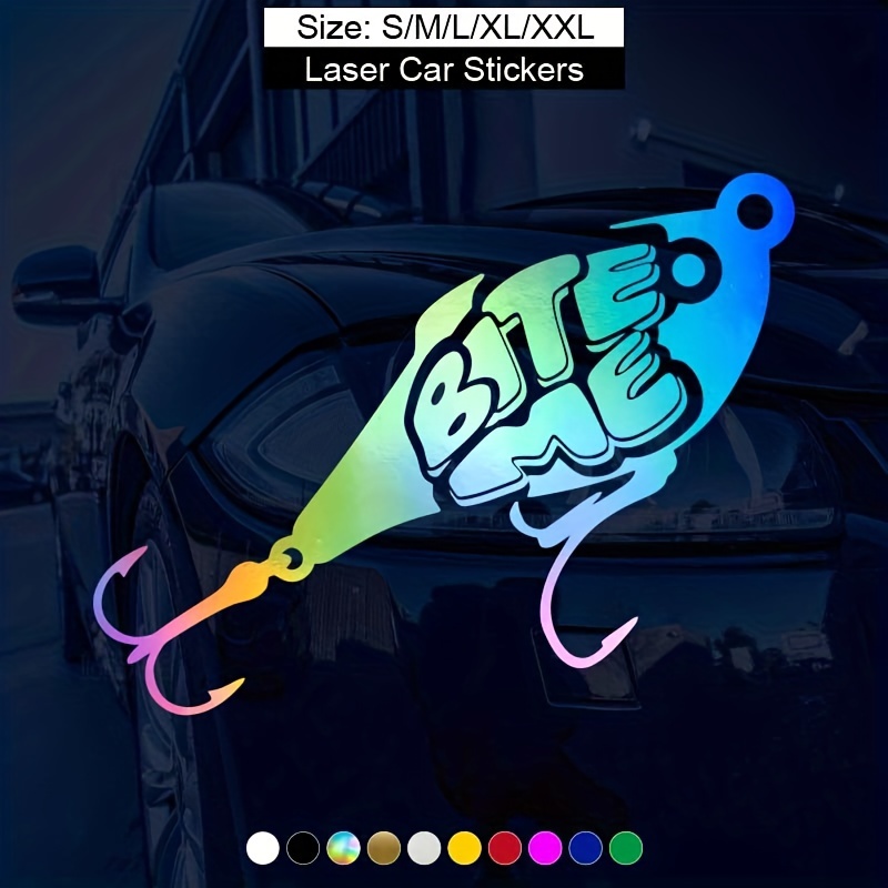 Make Ride Stand Creative Fishing Gear Bite Art Car Stickers! - Temu