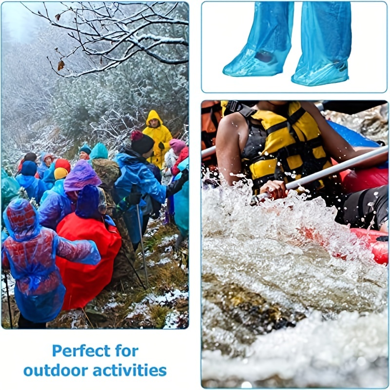 5/10/20 Pairs Disposable Shoe Covers Disposable Non Slip Plastic Boot Covers Long Waterproof Shoes Covers Safety Boot Shoe Covers 54.86 Cm Tall Shoe Coverings For Men Women Rainy Day Use