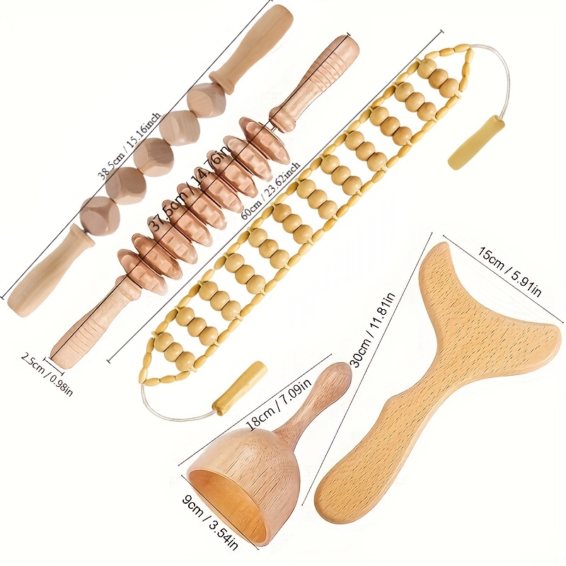 5-In-1 Professional Wood Therapy Massage Tools,Lymphatic Drainage